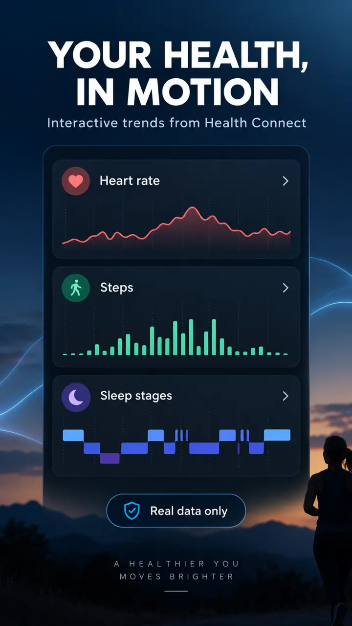IRIQ Wearables interactive Health Connect trend charts